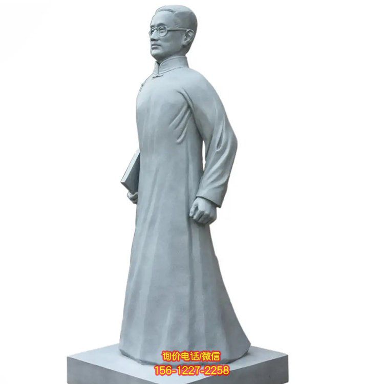 大理石石雕人物雕塑，點(diǎn)綴校園廣場