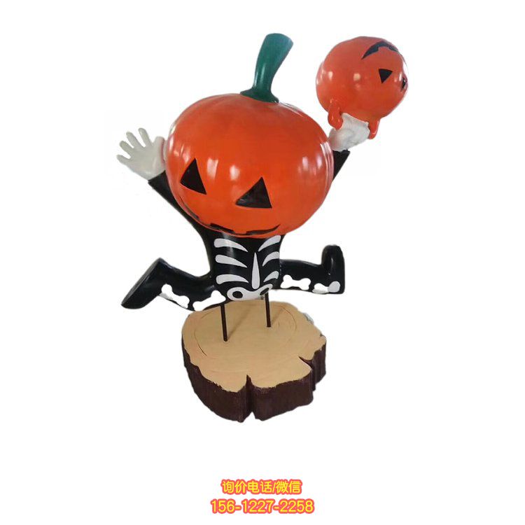 兒童樂(lè)園擺放玻璃鋼卡通萬(wàn)圣節(jié)南瓜公仔