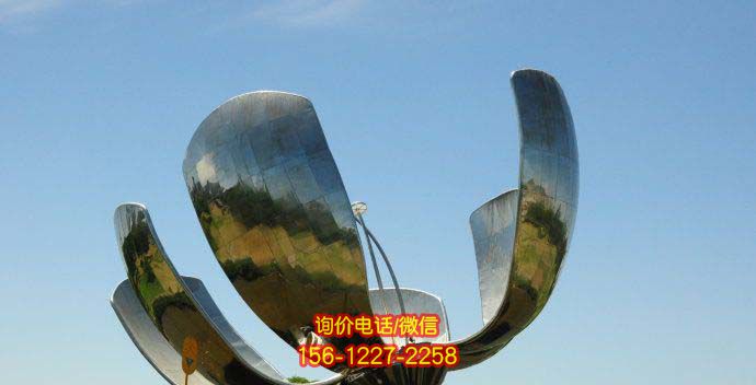 花朵廣場不銹鋼雕塑 