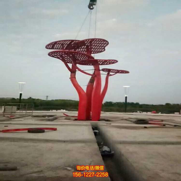 不銹鋼抽象雕塑，景觀點綴廣場