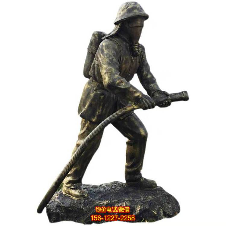 玻璃鋼消防人物雕塑，為園林景區(qū)裝點精彩
