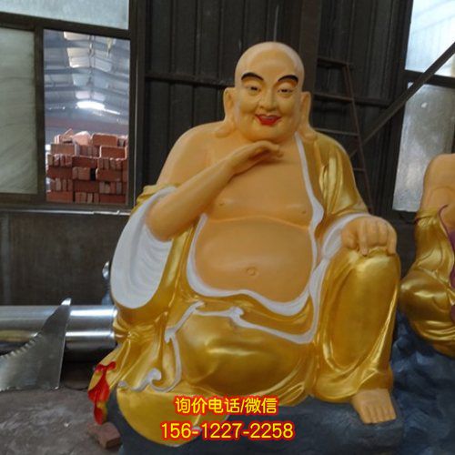 羅漢彌勒佛玻璃鋼雕塑：給寺廟景區增添神秘感