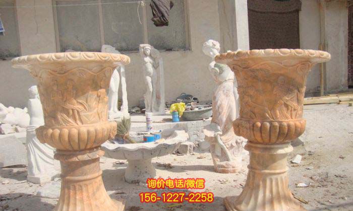 花盆雕塑-公園景觀晚霞紅石雕戶外園林景觀花盆雕塑 花盆雕塑-公園景觀晚霞紅石雕戶外園林景觀花盆雕塑