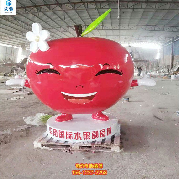 水果商城玻璃鋼卡通創意水果公仔擺件