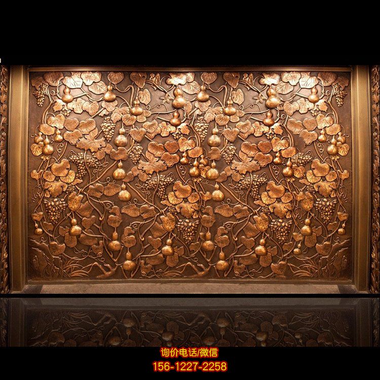 室內園林銅雕影壁壁畫雕塑