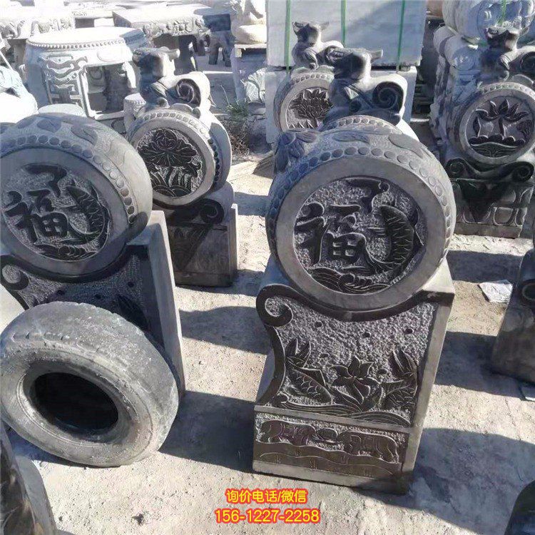 青石石雕門(mén)口擺件  仿古石雕抱鼓石雕塑