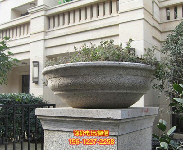 別墅景觀大理石花盆石雕花盆雕塑 別墅景觀大理石花盆石雕花盆雕塑