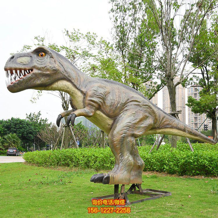 玻璃鋼仿真恐龍，霸王龍仿生雕塑