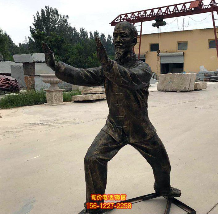 打太極人物公園景觀玻璃鋼仿銅擺件 打太極人物公園景觀玻璃鋼仿銅擺件