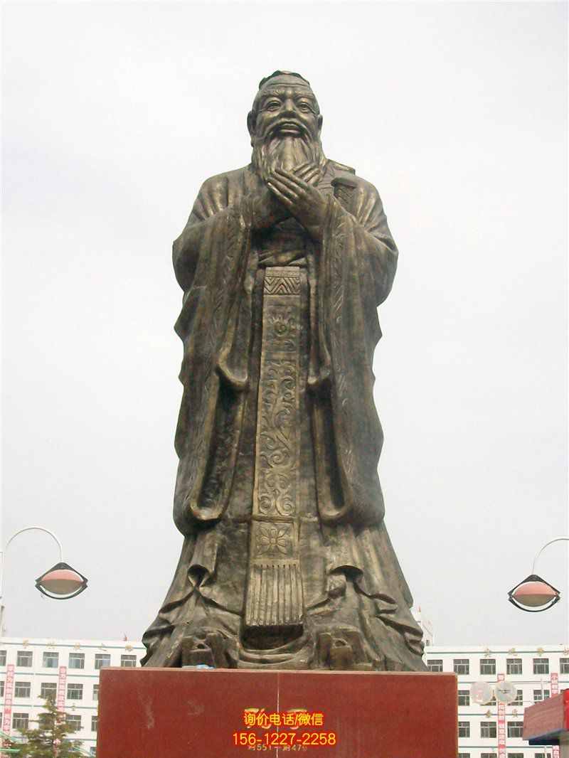 廣場學校孔子古代歷史名人銅雕塑景觀小品