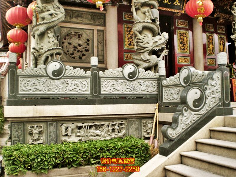 道觀寺院仿古青石扶手欄桿雕塑 道觀寺院仿古青石扶手欄桿雕塑