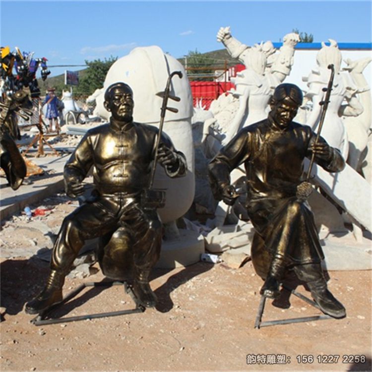 拉二胡雕塑05 拉二胡雕塑05