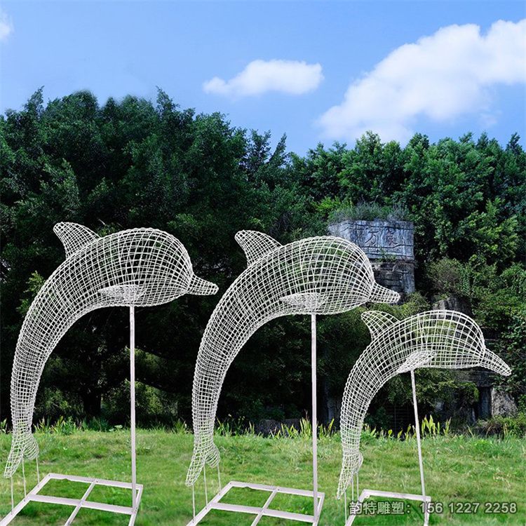 不銹鋼海豚雕塑22 不銹鋼海豚雕塑22