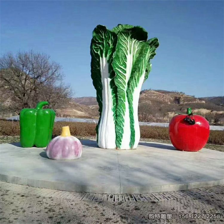 玻璃鋼白菜雕塑，仿真蔬菜水果雕塑制作廠家