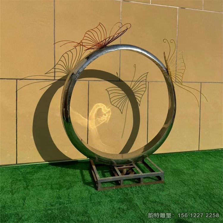 不銹鋼月亮圓環雕塑314 不銹鋼月亮圓環雕塑314