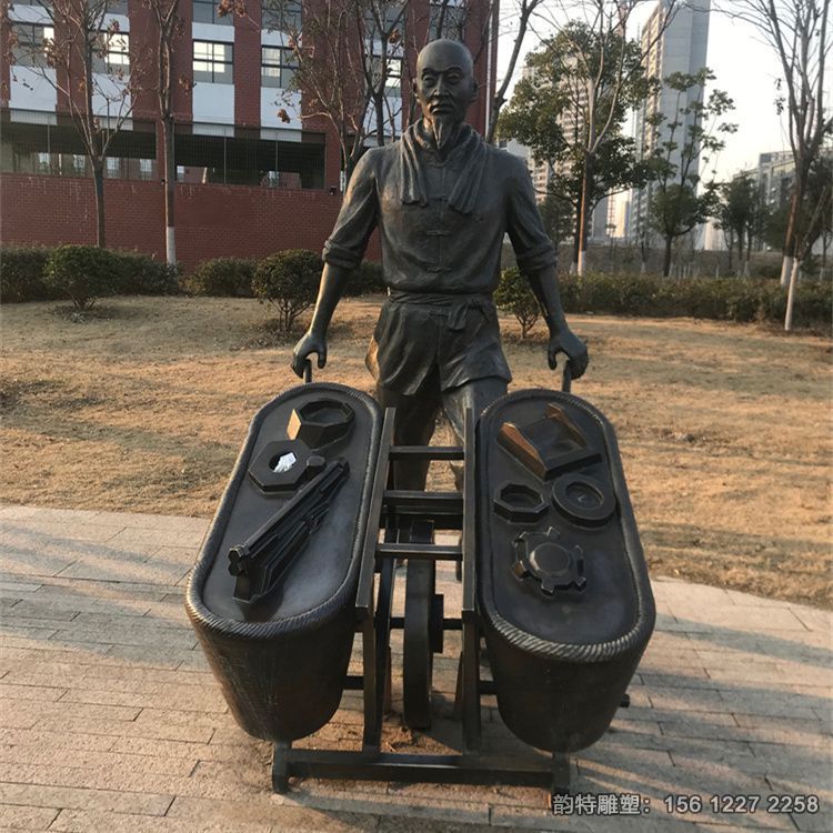 古代搬運工人雕塑，玻璃鋼裝卸工雕塑案例