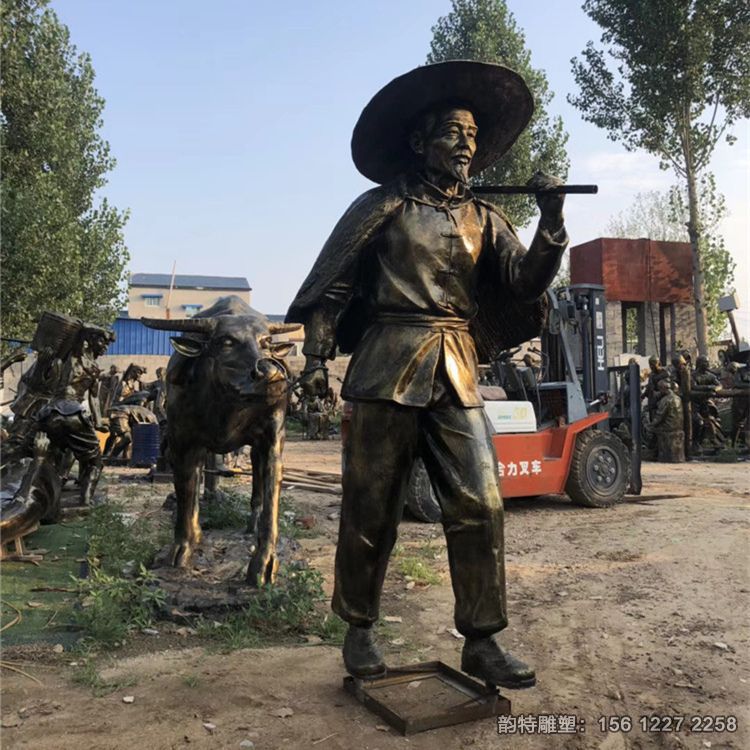 玻璃鋼農(nóng)耕雕塑 關(guān)于農(nóng)民勞動(dòng)的雕塑